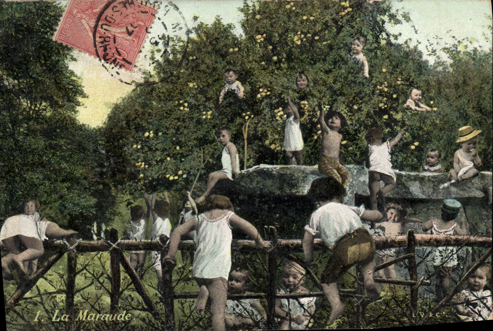 CPA Fantaisie Enfant Bebe La maraude