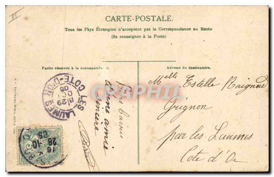 CPA Fantaisie Enfant Bebe  — Rückseite