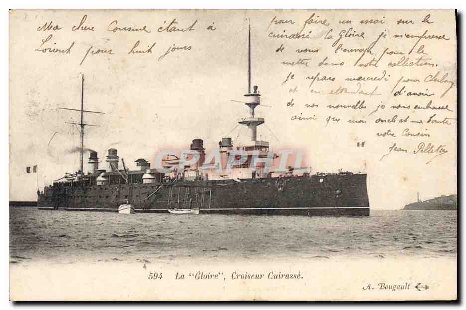 La « Gloire », Croiseur Cuirassé — n° 594 — éditeur A. Bougault