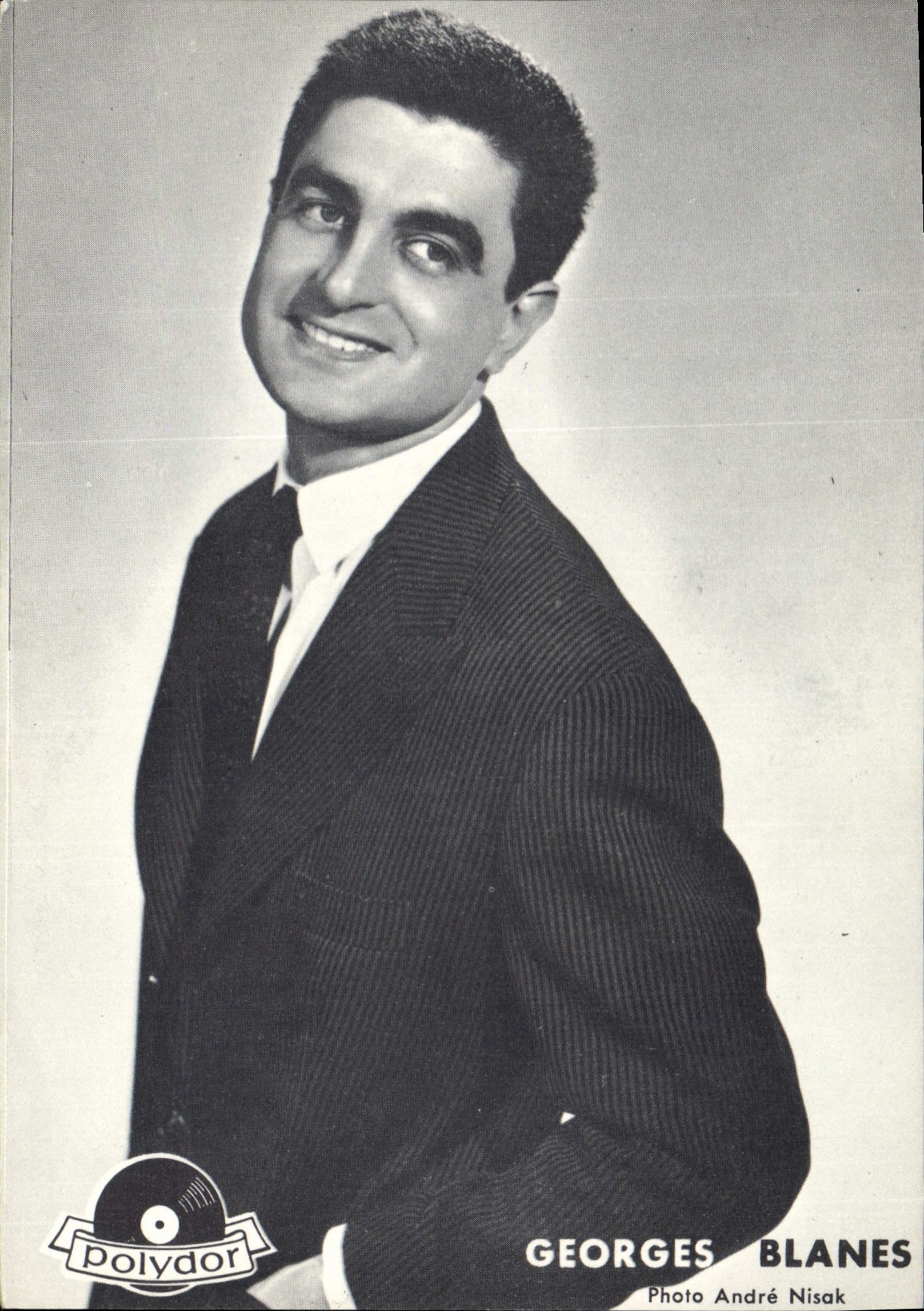 Georges Blanès — portrait promotionnel — Polydor - Anverso