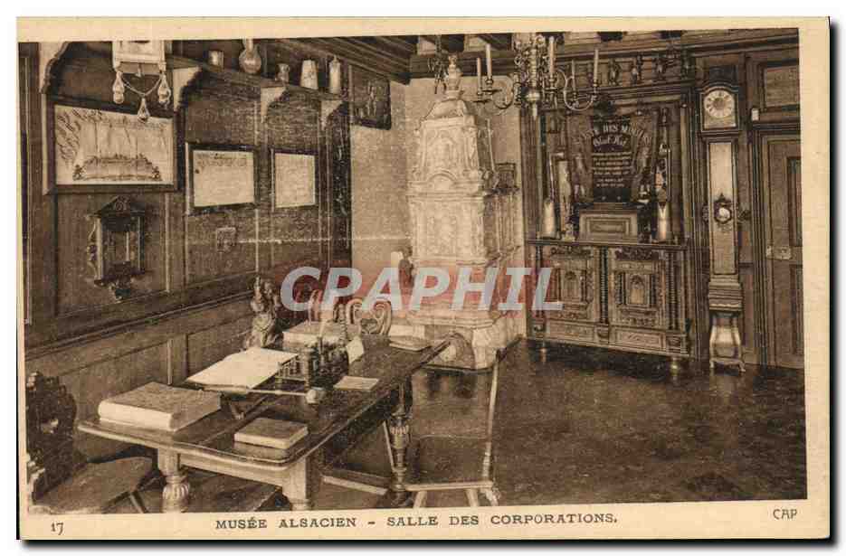 CPA Folklore Alsace Musee alsacin Salle des corporations