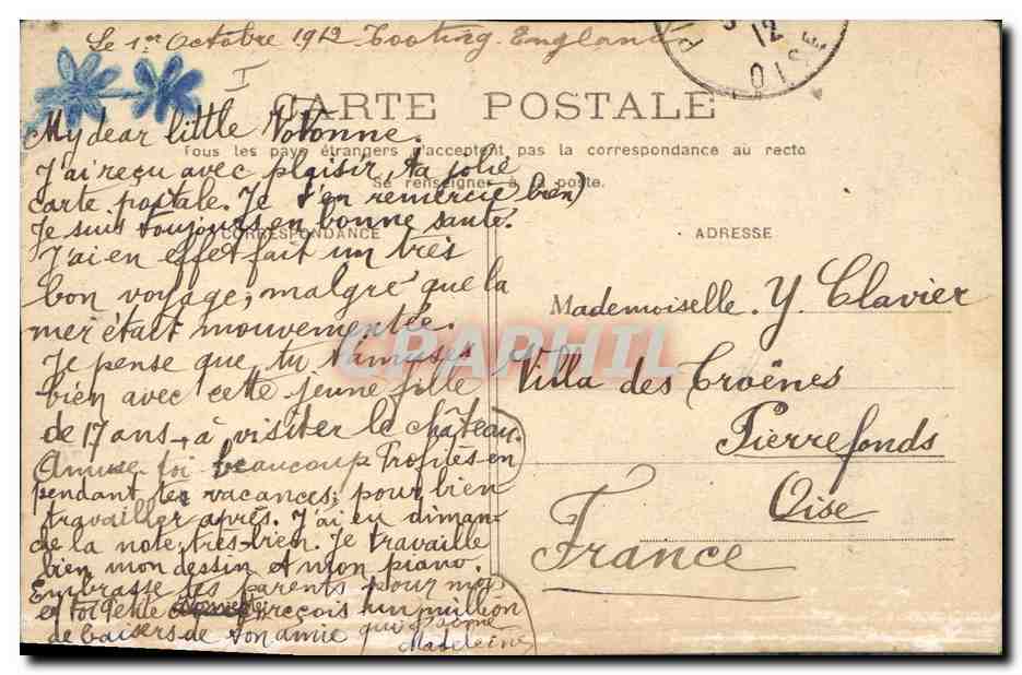 CPA Folklore Alsace Enfant Le rouet Alsacien — Rückseite