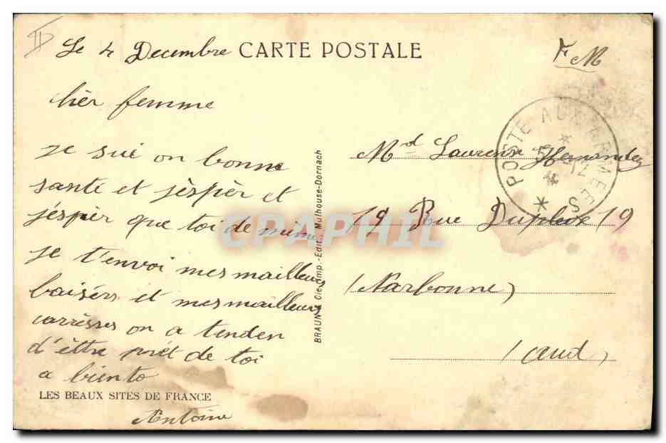 CPA Folklore Alsace Groupe de paysans et paysannes a Engwiller — Rückseite