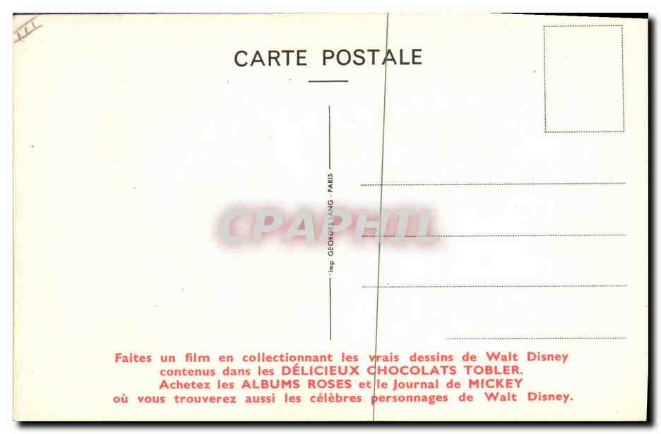 Danchita — personnage de Walt Disney — Tobler — Verso