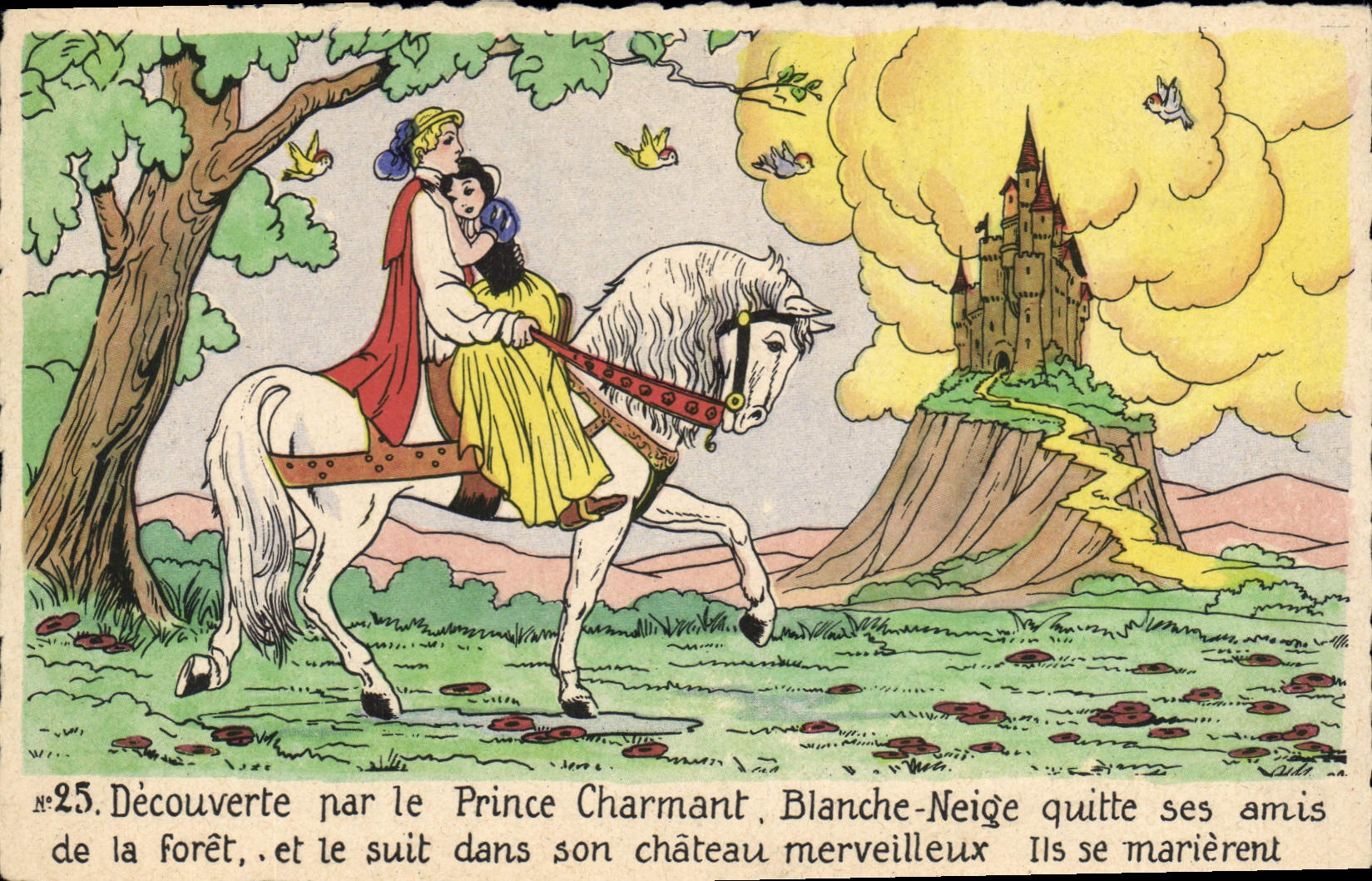 Blanche-Neige et le Prince Charmant — Découverte dans la forêt, départ pour le château — Éditions Superfuxe, n°25