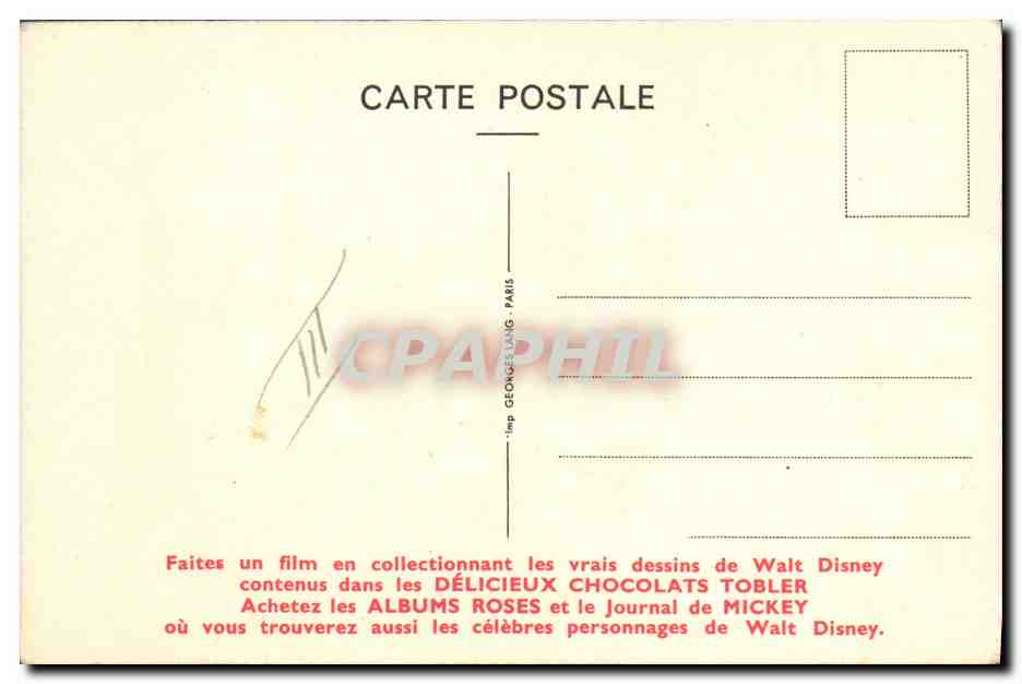 Le Roi — Tobler — Walt Disney — Verso