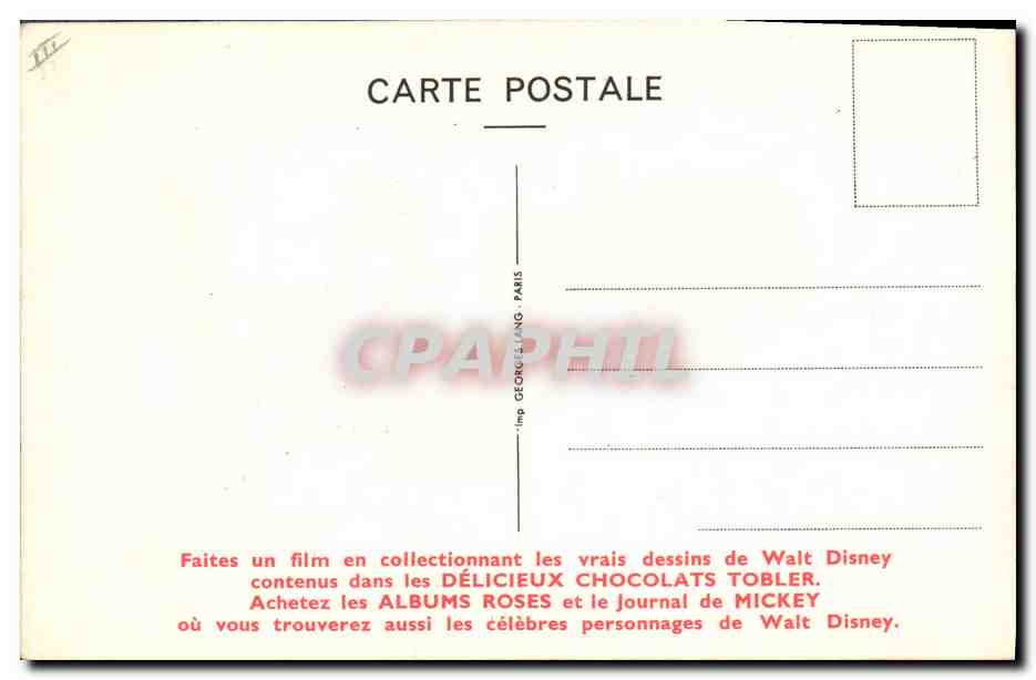 Danchita — personnage de Walt Disney — Tobler — Verso