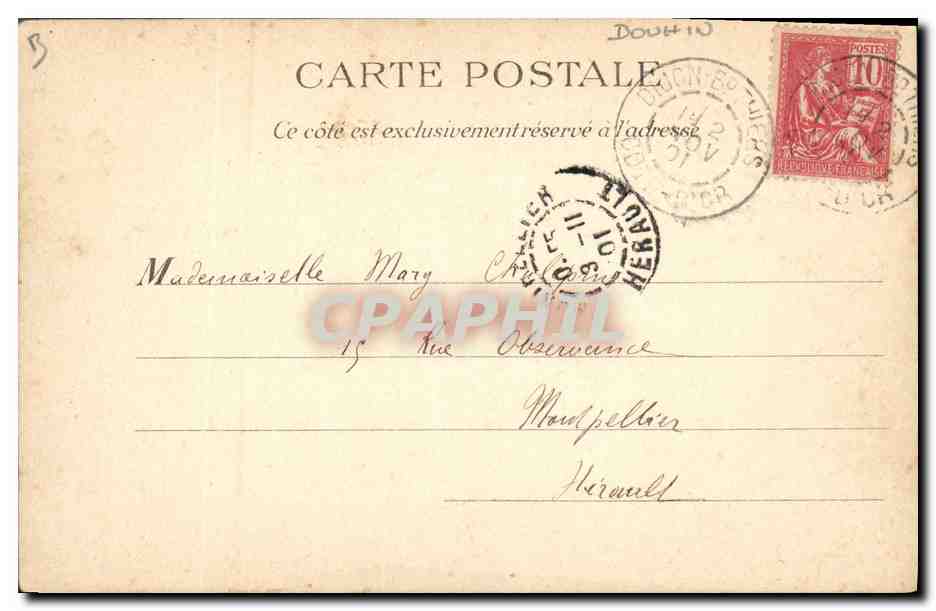 CPA Fantaisie Illustrateur Douhin Les sept peches capitaux l'envie — Rückseite