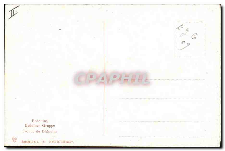 CPA Fantaisie Orientalisme Bedouins  — Rückseite