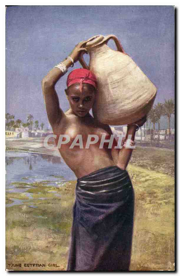 CPA Fantaisie Orientalisme Young Egyption girl
