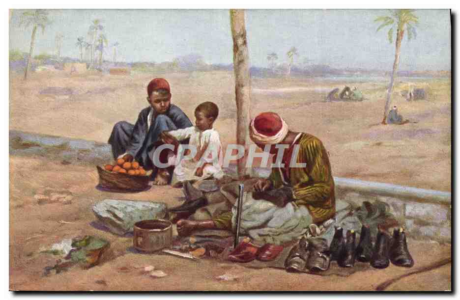 CPA Fantaisie Orientalisme Savetier indigene 