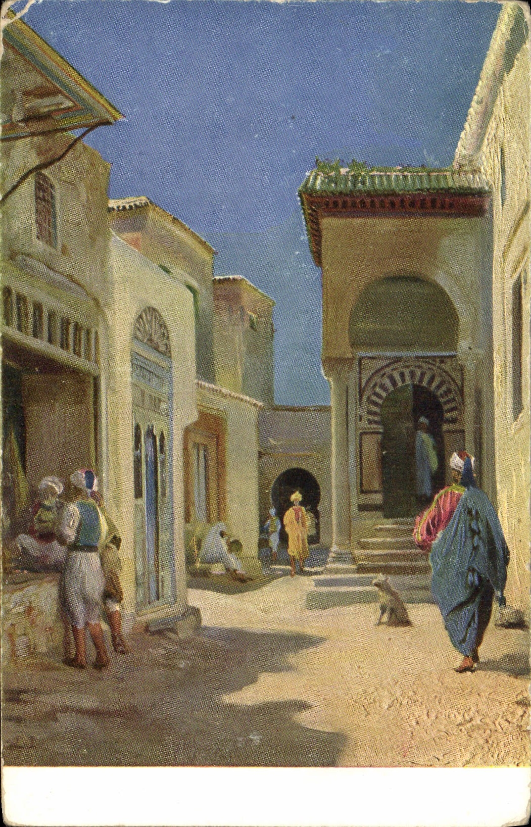 CPA Fantaisie Orientalisme Ecole de Coran