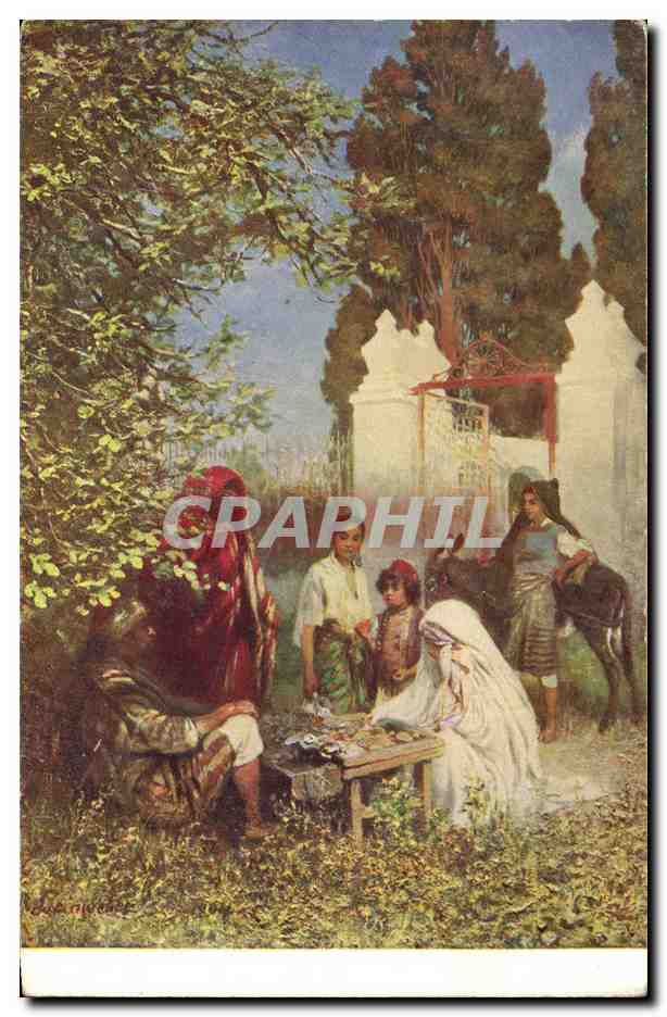 CPA Fantaisie Orientalisme Marchand de sucrerie