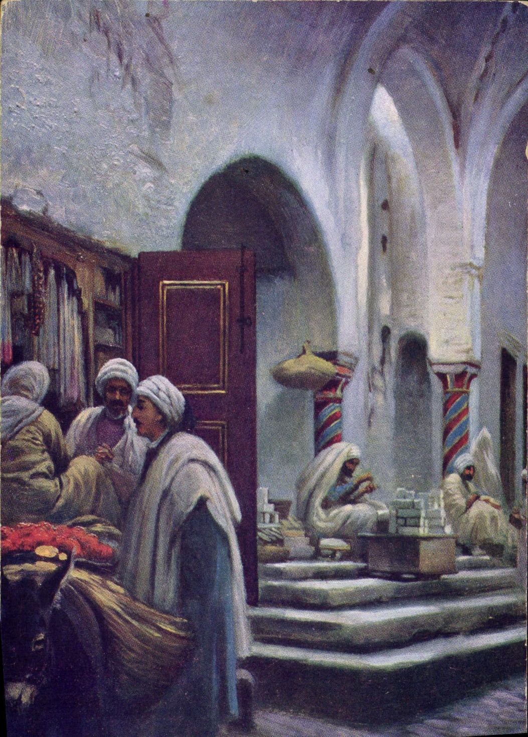 CPA Fantaisie Orientalisme Entree d'une mosquee