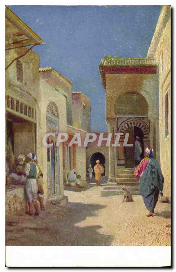 CPA Fantaisie Orientalisme Ecole de Coran