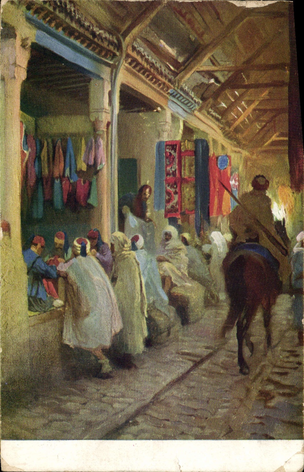 CPA Fantaisie Orientalisme Au bazar