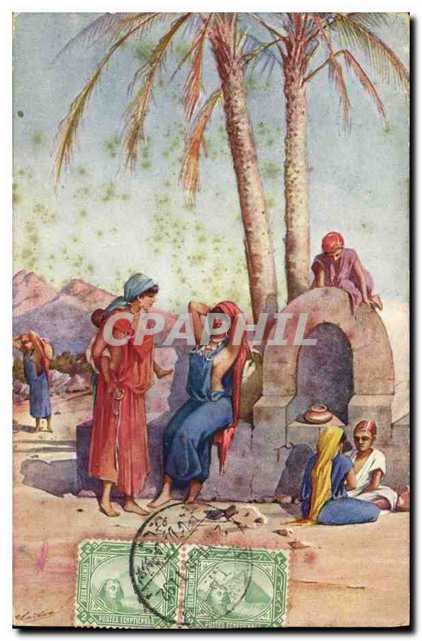 CPA Fantaisie Orientalisme Femme Egypt Egypte