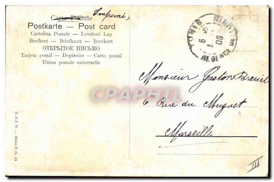 CPA Fantaisie Orientalisme  — Verso