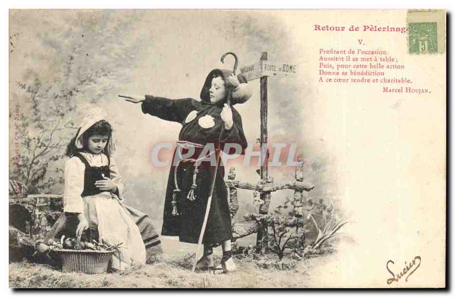 CPA Fantaisie Enfants Retour de pelerinage