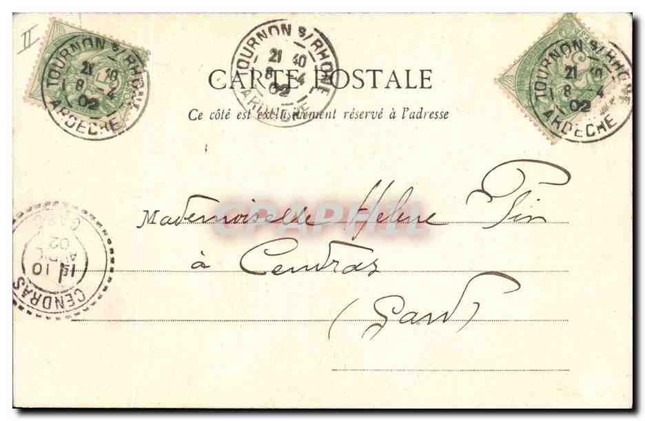 CPA Fantaisie Fables de la Fontaine le renard et les raisins — Verso