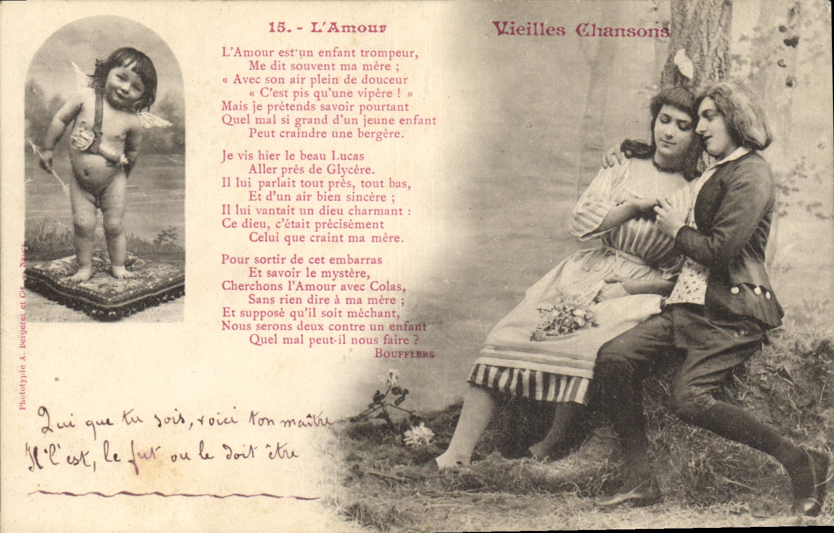 L'Amour — Vieilles Chansons — Phototype A. Bergetel et Cie, Nancy