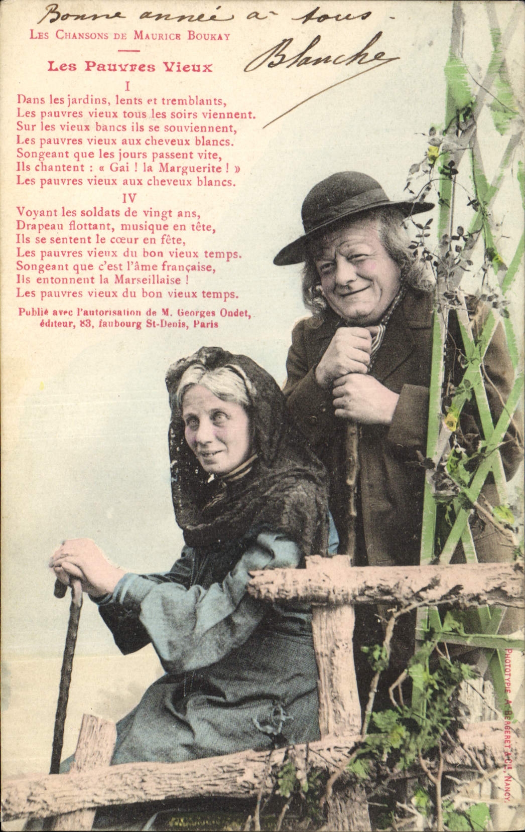 Les Pauvres Vieux — Les Chansons de Maurice Boukay — éditeur Georges Oudet, 83, faubourg St-Denis, Paris