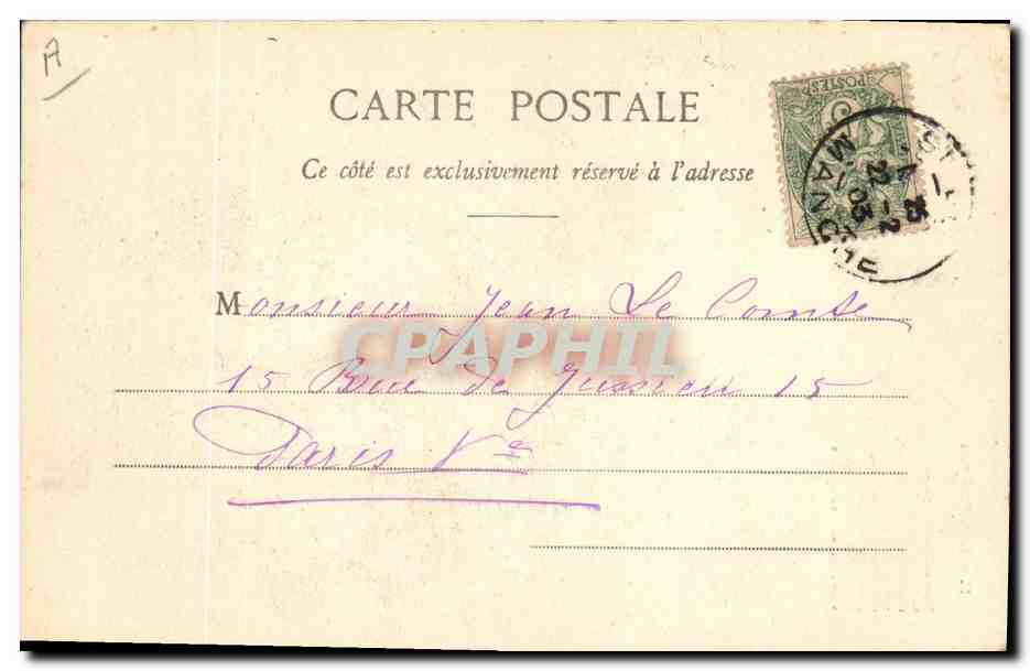 CPA Fantaisie Homme les crepes — Verso