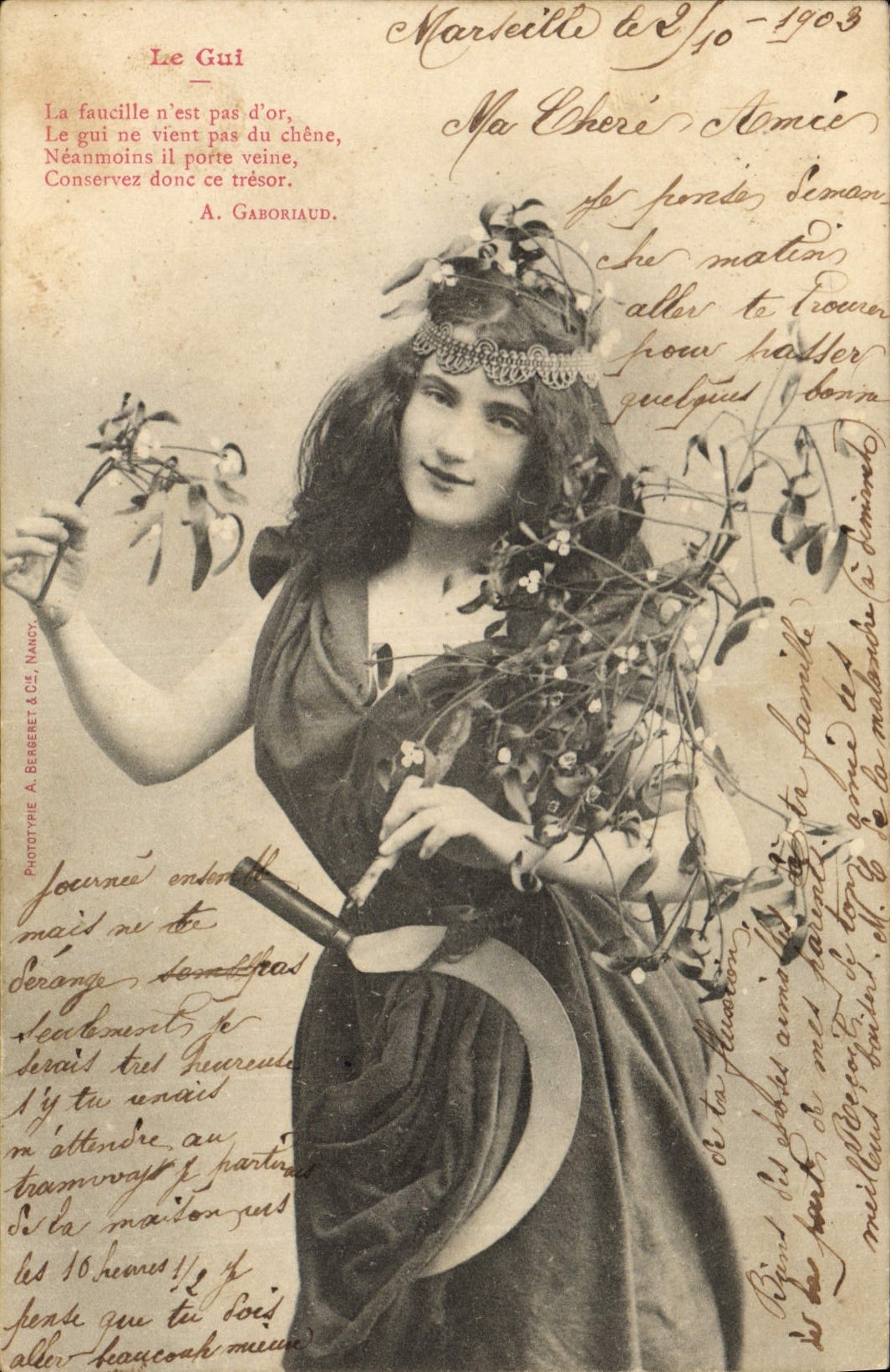 Le Gui — Poème de A. Gaboriaud — Phototypie A. Bergeret & Cie, Narbonne