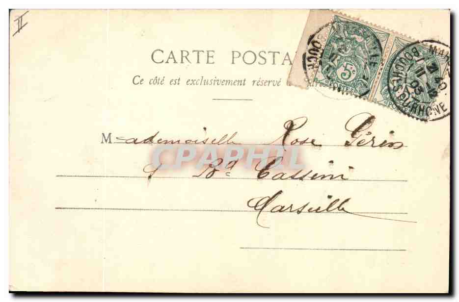 Femme en costume de Guéridon — Le Gui — Phototype A. Berenert & Cie, Nancy — Verso