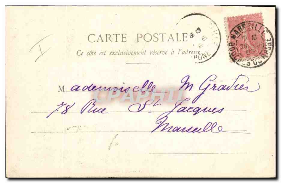 Femme de pêcheur avec panier de sardines — Sardines des Sables — éditeur A. Braveret, Marseille — Reverso