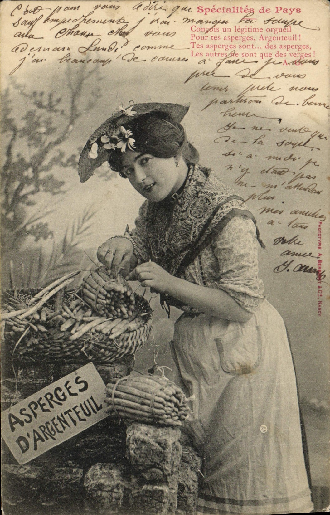 Asperges d'Argenteuil — Spécialités de Pays — Phototype A. Bréant & Cie, Nancy