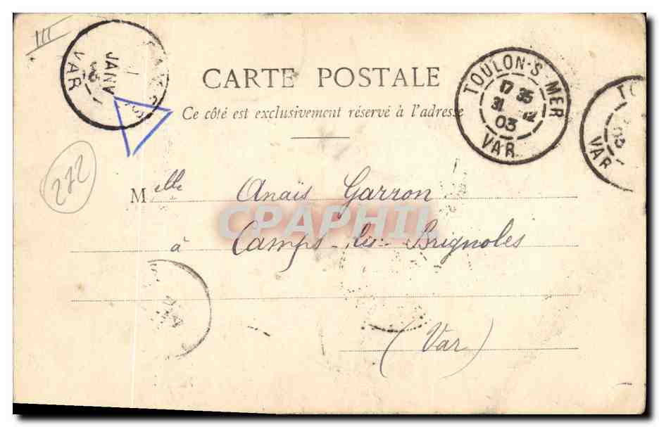 Félicitations pour l'année 1904 — Bon pour 366 jours de bonheur — Phototype A. Benerette, Côte d'Azur — Achterkant