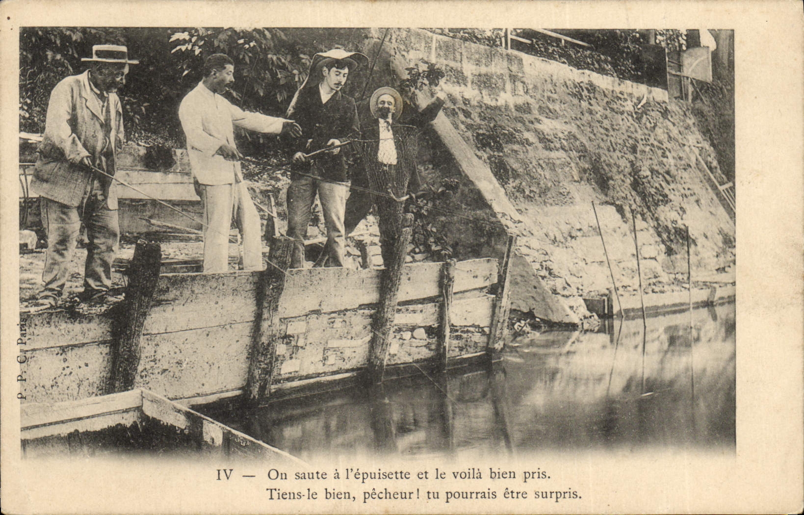 Pêche à l'épuisette — P.P. C. Paris — n° IV
