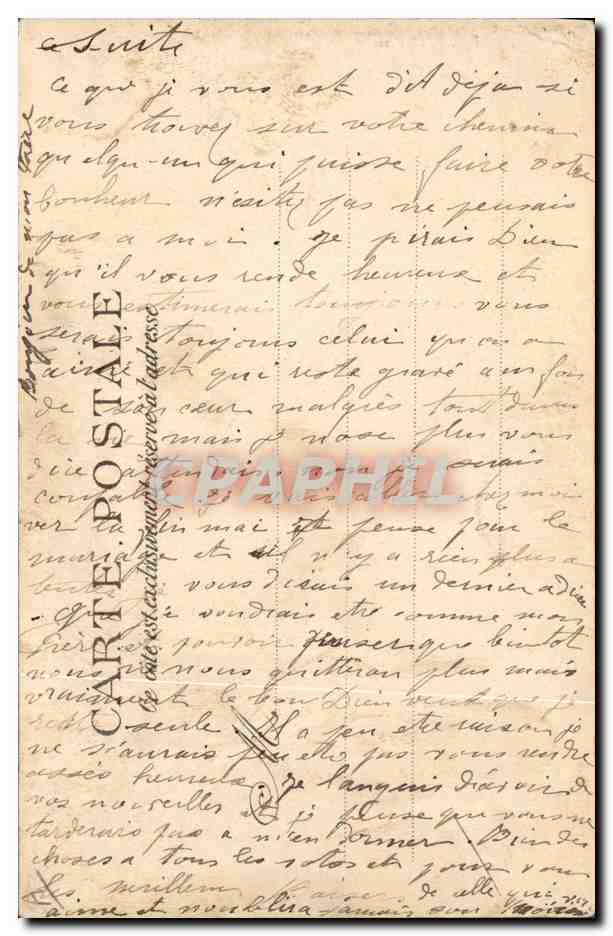 Pêche à l'épuisette — P.P. C. Paris — n° IV — Verso