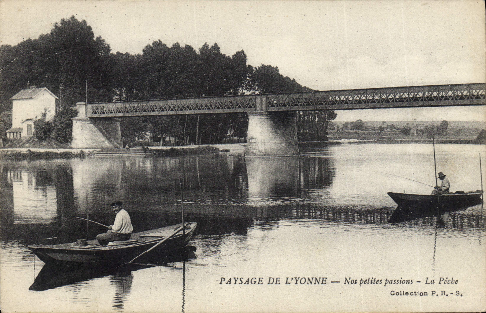 Paysage de l'Yonne — Nos petites passions — La Pêche — Collection P.R.-S.