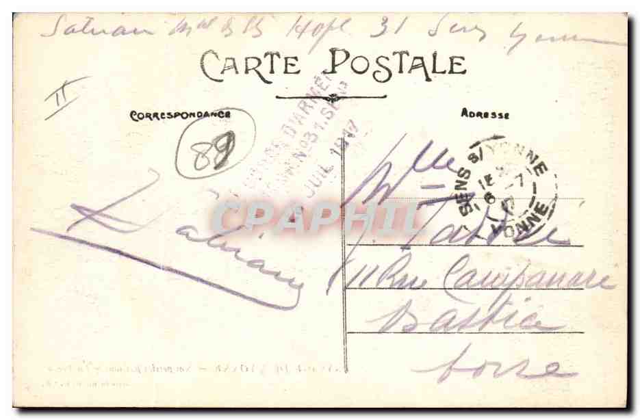 Paysage de l'Yonne — Nos petites passions — La Pêche — Collection P.R.-S. — Reverso