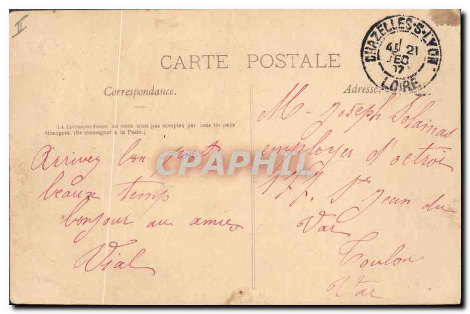Environs de Chazelles - La Coise et les Pêcheurs à la ligne — Édition Bazin — Achterkant