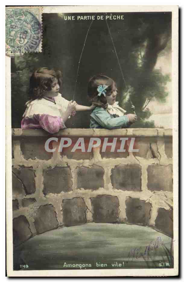 CPA Peche Pecheur Enfants une partie de peche 