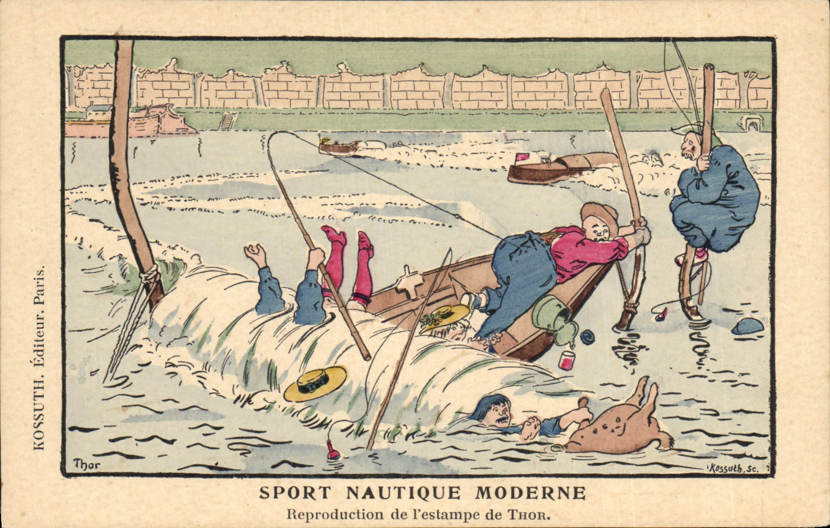 CPA Peche Pecheur Sport nautique moderne Estampe de Thor 
