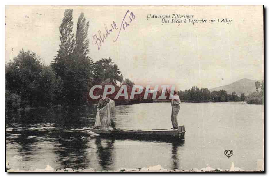 L'Auvergne Pittoresque — Une Pêche à l'Épervier sur l'Allier — Y.D. G.