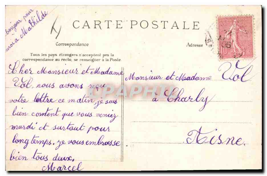 Pêcheur et femme au bord d'un étang — E.L.D. — Rückseite