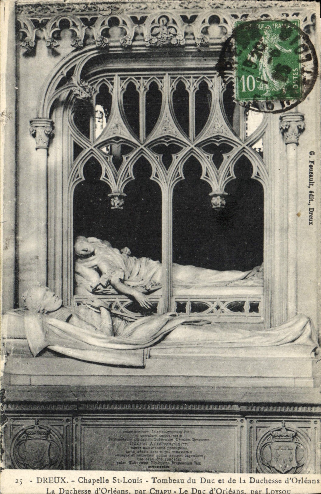 Dreux - Chapelle Saint-Louis - Tombeau du Duc et de la Duchesse d'Orléans, par Chapu et Loysou