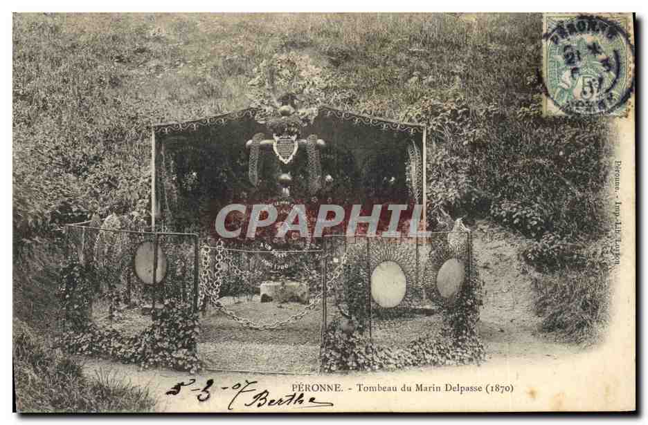 CPA Mort Peronne Tombeau du Marin Delpasse