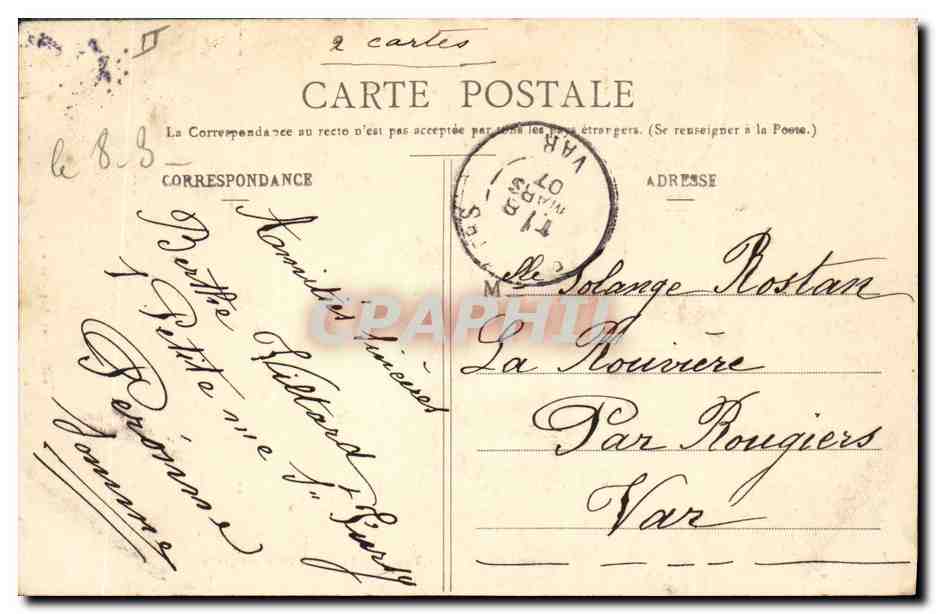 CPA Mort Peronne Tombeau du Marin Delpasse — Rückseite
