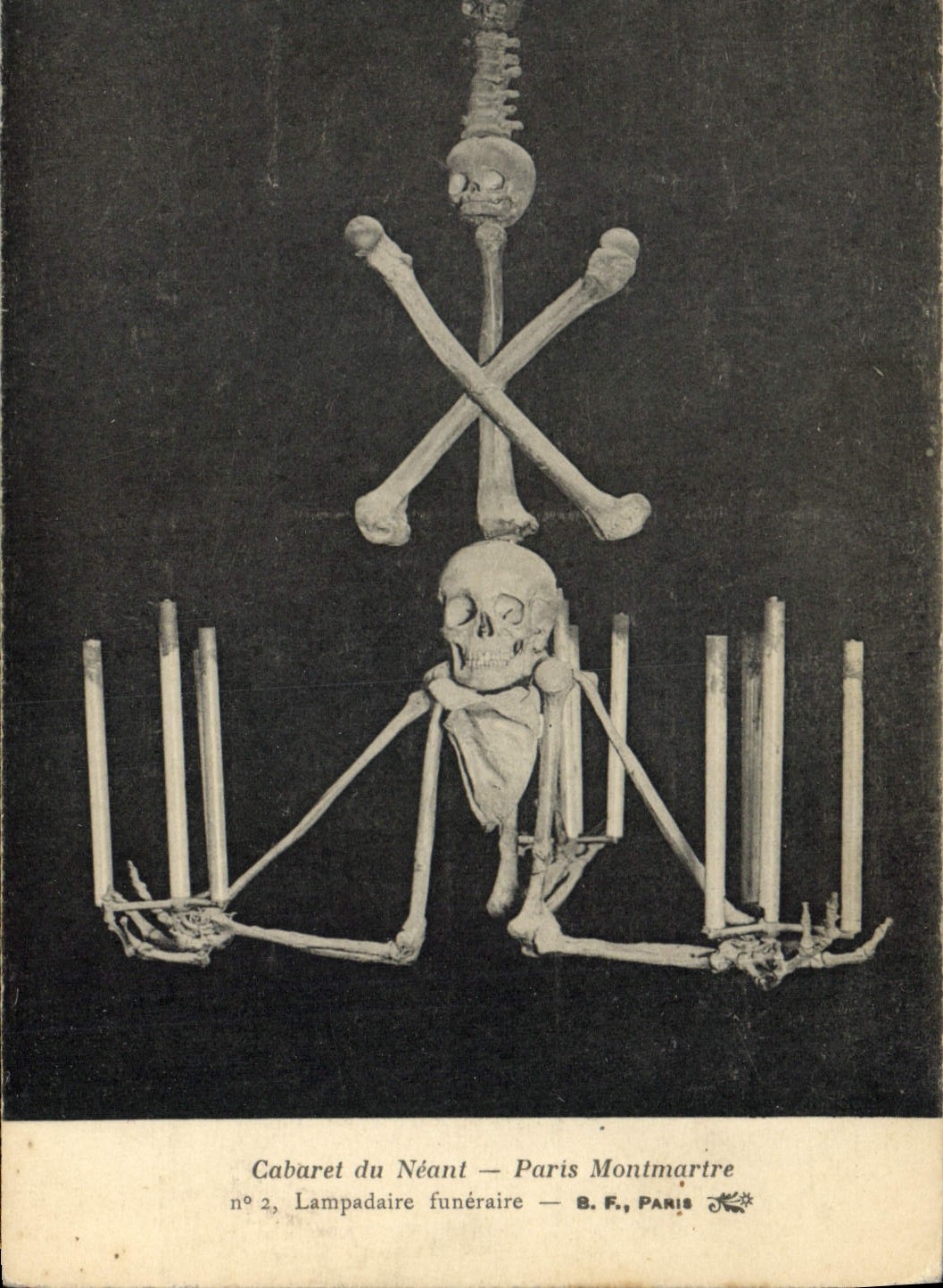 Cabaret du Néant — Paris Montmartre — B.F., PARIS — n°2, Lampadaire funéraire