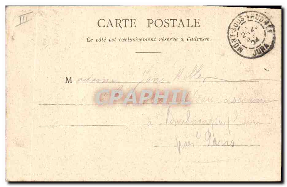 Mont-sous-Vaudrey — Caveau J. Grévy — Éditeur J. Martinez — Rückseite