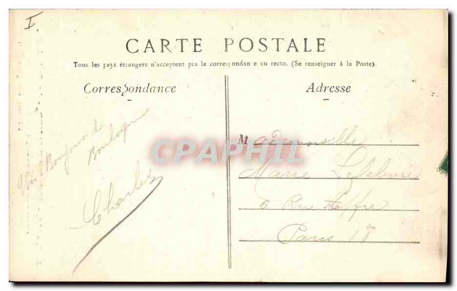 CPA Mort Boulogne sur Mer la cathedrale Tombeau de Monseigneur Haffreingue — Rückseite