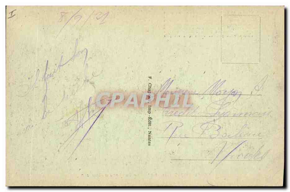 CPA Mort Piriac Le tombeau d'Almanzor  — Rückseite