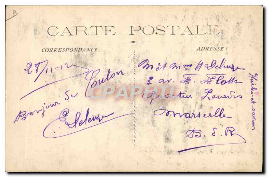 Funérailles des victimes de la liberté — 3 Octobre 1911 — Mgr l'Évêque du Fréjus et les premières prolonges — Verso