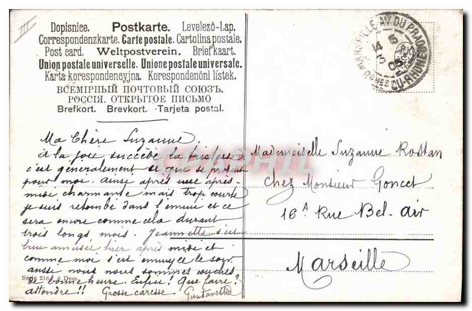 Deux coqs en duel — A. Millien, gravé en 1904 — éditeur non visible — Achterkant